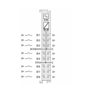 ماژول PLC هشت ورودی دیجیتال 3ms - 24Vdc - دو سیم