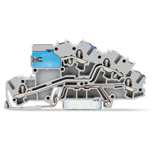 ترمینال ریلی فنری سه طبقه سایز 2/5 فاز و نول و ارت شمش خور