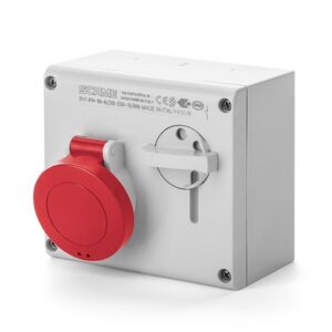 مادگی اینترلاک سه فاز پنج پین 16 آمپر روکار IP44